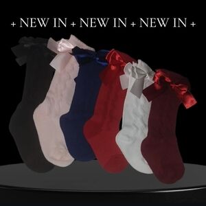 Colorful Bow Accent Sock $10ea. Or  3 For $25